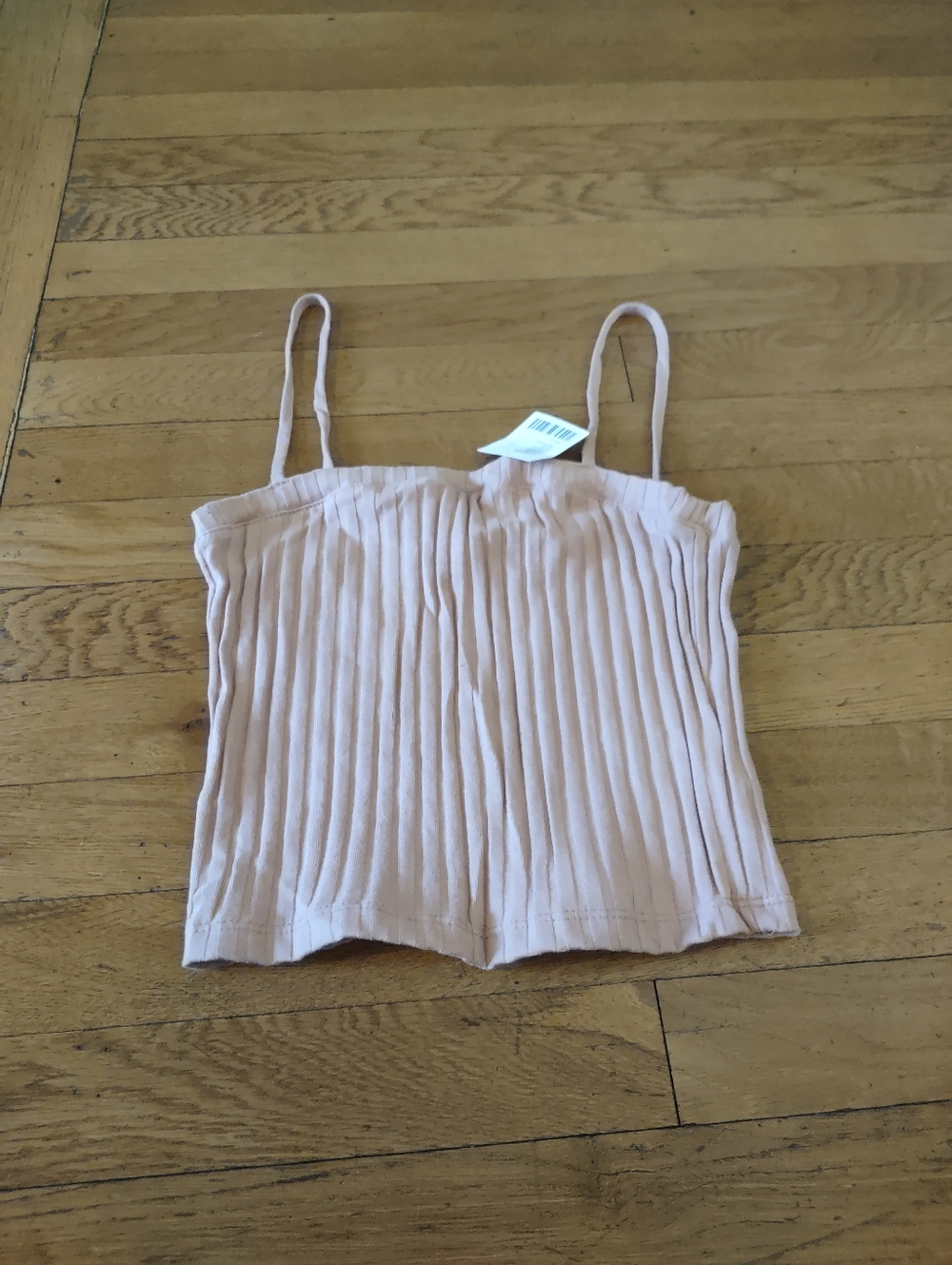 pink ribbed cropped tank top from urban outfitters size small new with tags